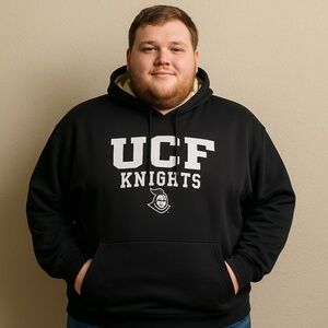 UCF KNIGHTS HOODED BLACK SWEATSHIRT MENS 3XL